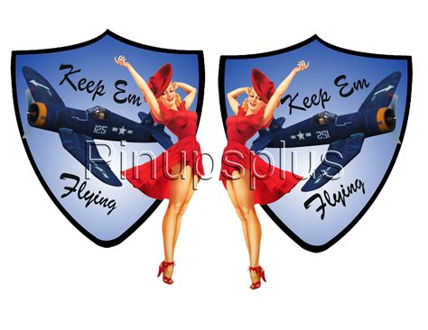 vintage pin up girls decals.